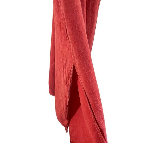 Zara Crochet Linen Maxi Dress Burnt Orange - Picture 5 of 6